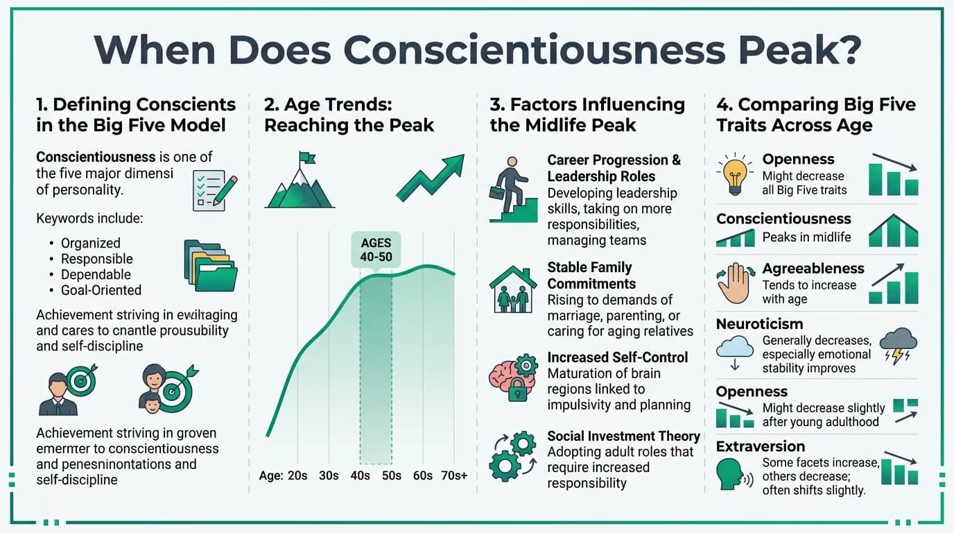 Infographic explaining personality dimensions, professional use cases, and interpretation safeguards to avoid simplistic or biased conclusions from score profiles.