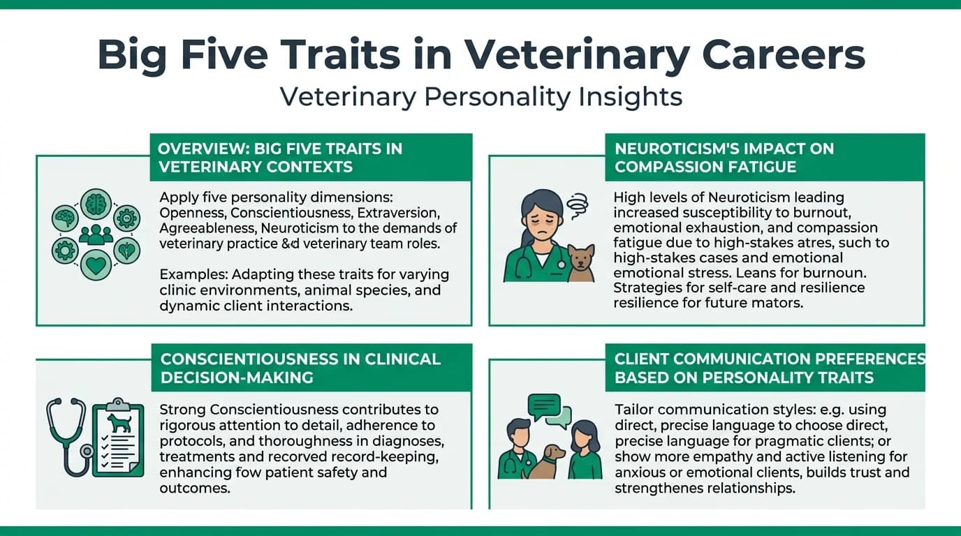A veterinarian interacting compassionately with a dog, illustrating the role of personality traits in animal care.