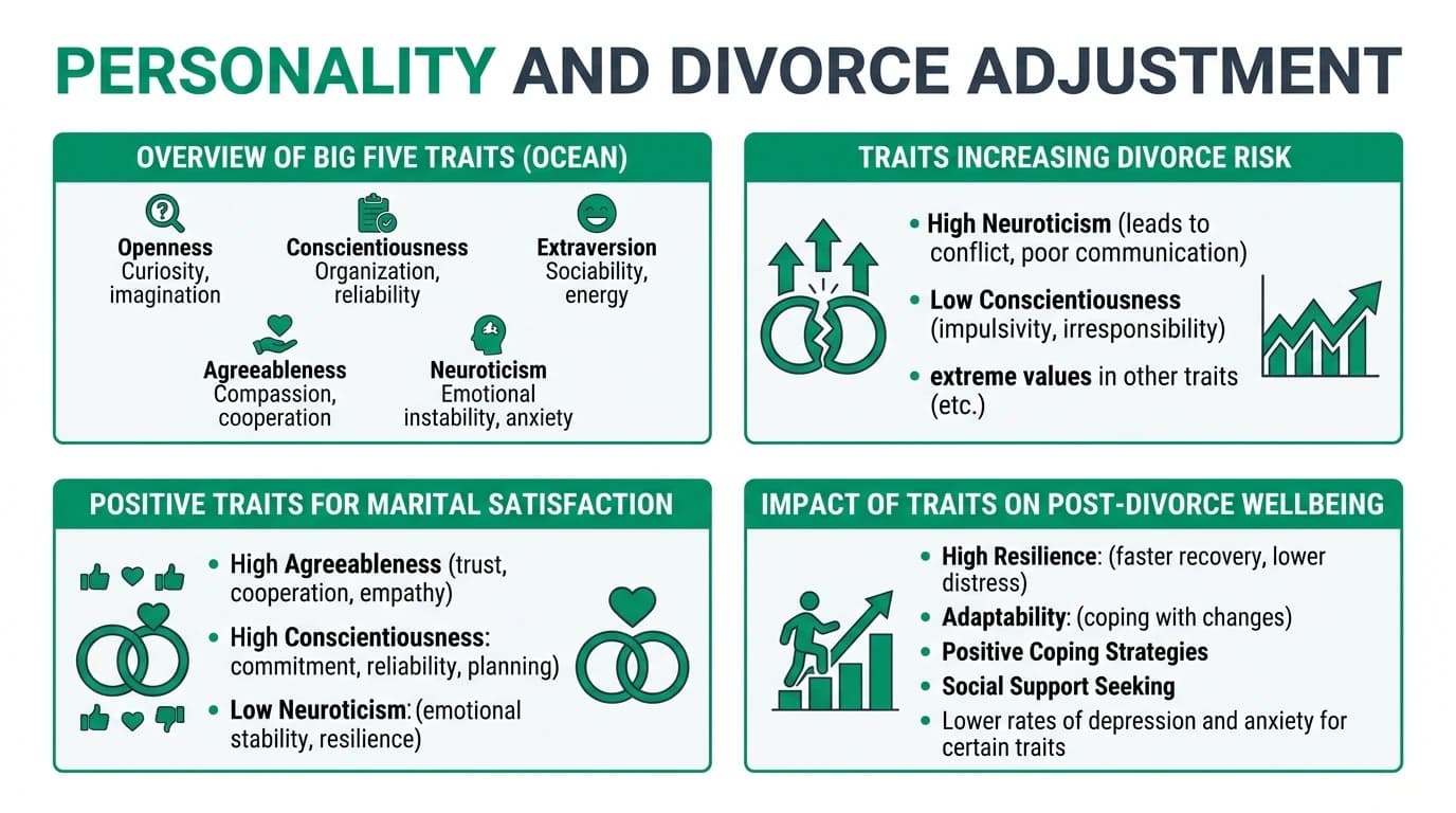 Infographic explaining personality dimensions, professional use cases, and interpretation safeguards to avoid simplistic or biased conclusions from score profiles.