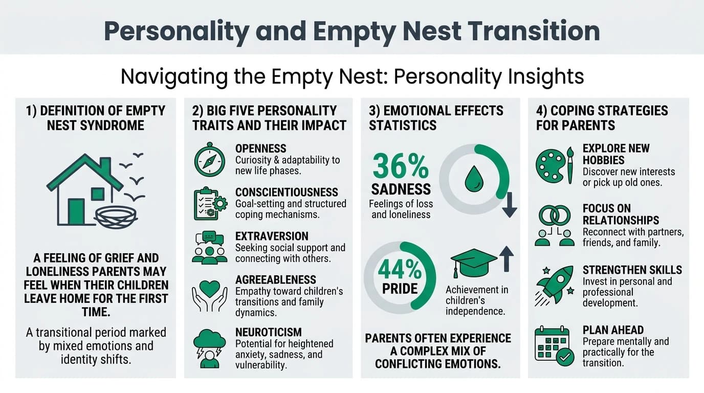 Structured infographic covering personality dimensions, usage contexts, and methodological limits to improve score interpretation quality.