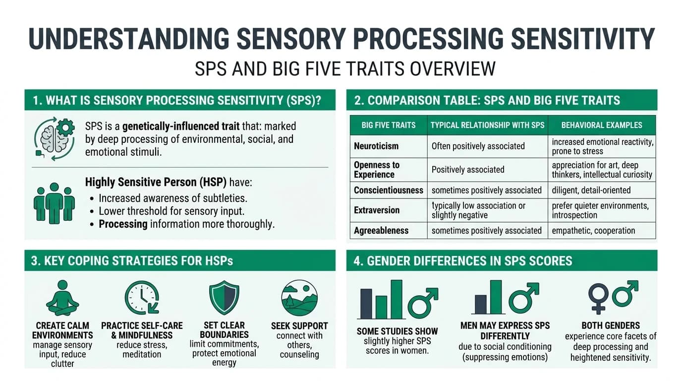 Infographic explaining personality dimensions, professional use cases, and interpretation safeguards to avoid simplistic or biased conclusions from score profiles.